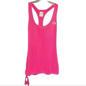 The North Face Eat My Dust Mesh Tank Top Hot Pink Racerback Cinch Womens S